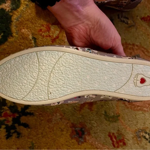 BOBS from Skechers Dogs & Cats Memory Foam Canvas Slip On Women's Size 6.5 - Picture 3 of 4
